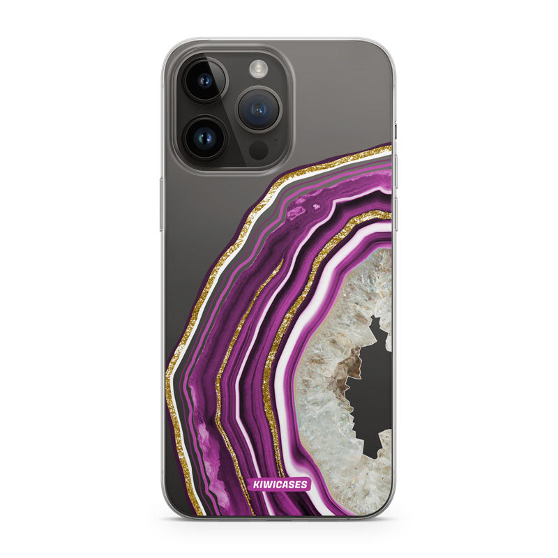 Purple Agate Crystal - iPhone 14 Pro Max