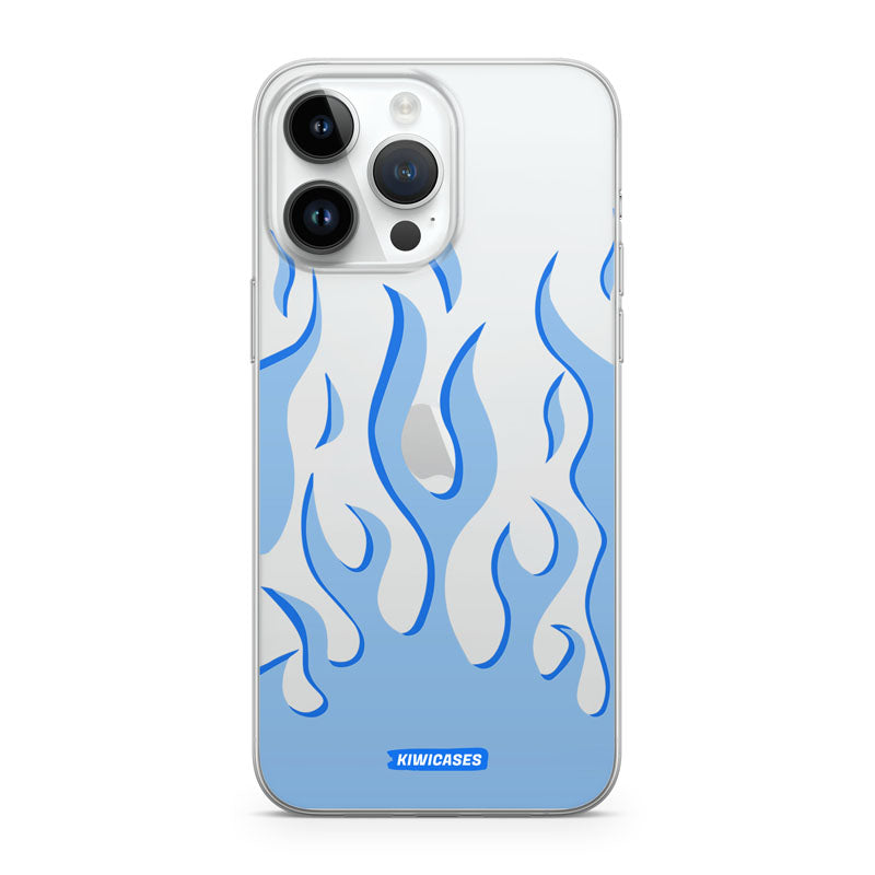 Blue Fire Flames - iPhone 14 Pro Max