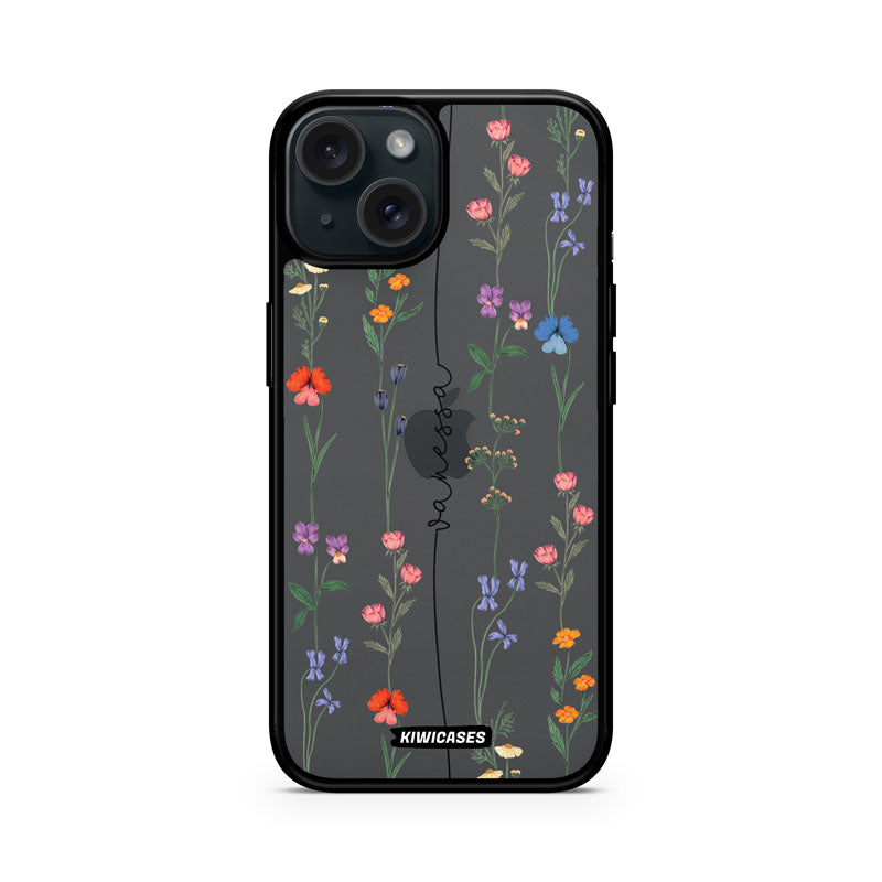 Floral String Black - iPhone 15 - Custom