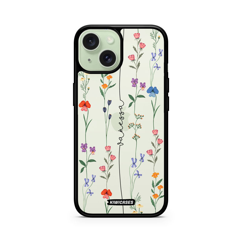 Floral String Black - iPhone 15 - Custom