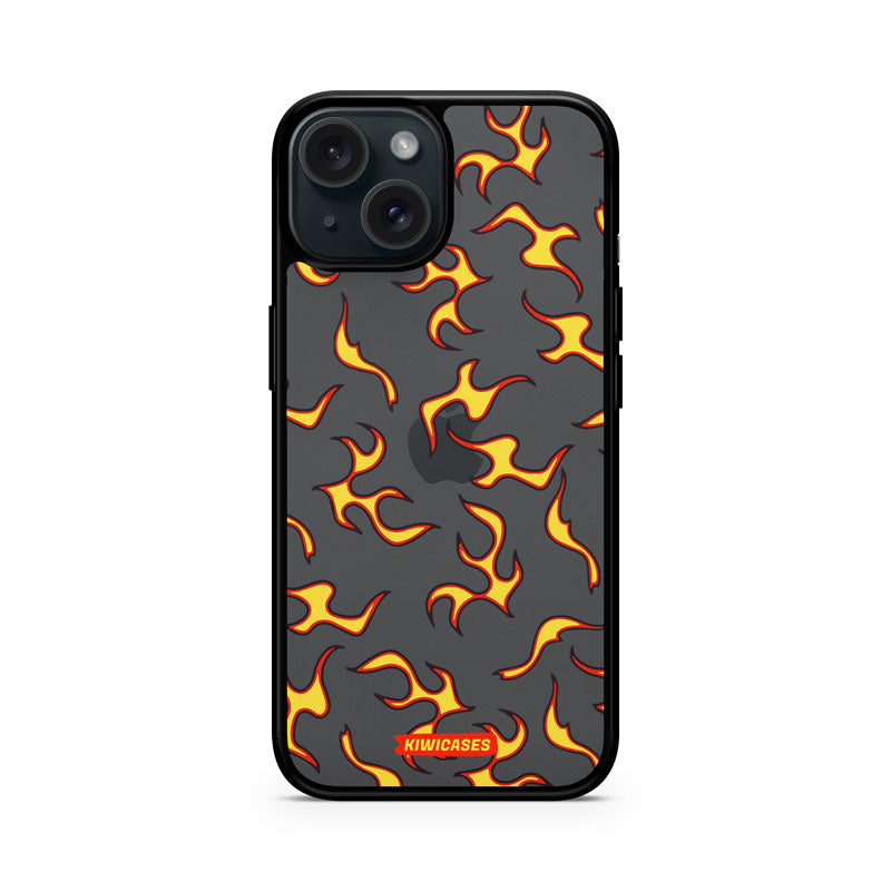 Yellow Fire Flames - iPhone 15
