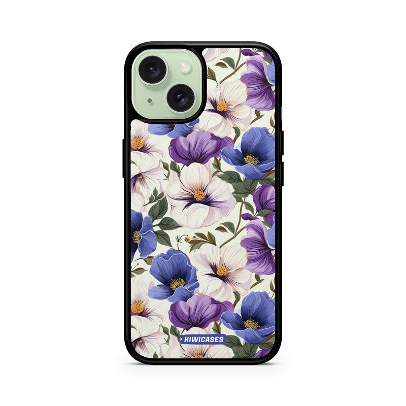 Purple Pansies - iPhone 15