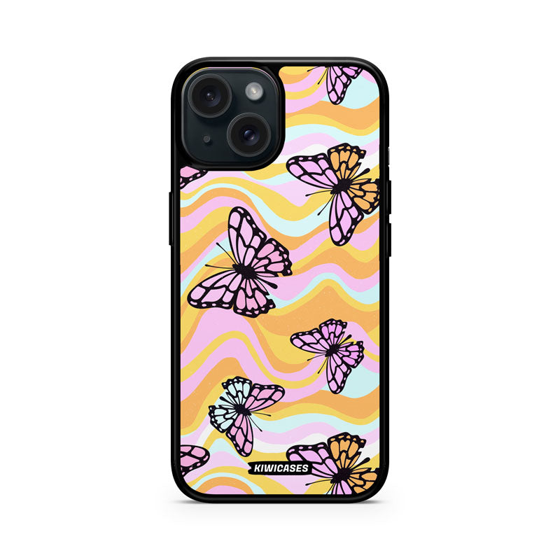Wavey Yellow Butterflies - iPhone 15