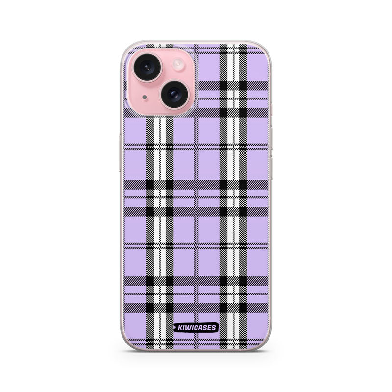Purple Plaid - iPhone 15