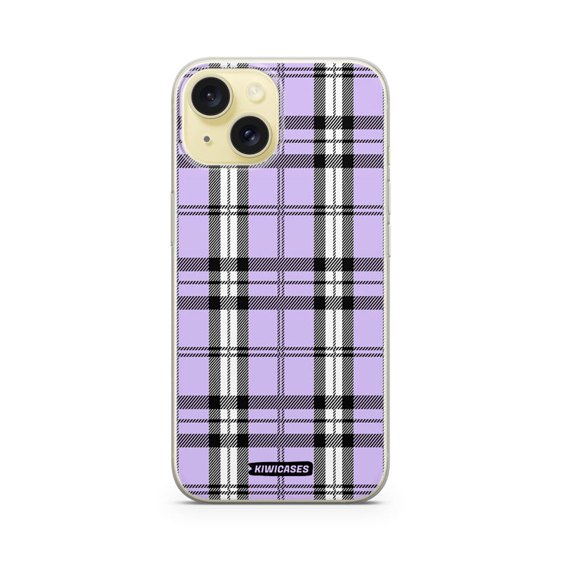 Purple Plaid - iPhone 15