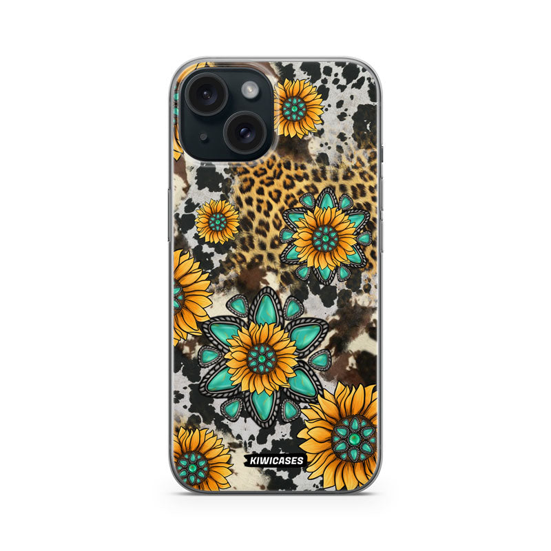 Gemstones and Sunflowers - iPhone 15