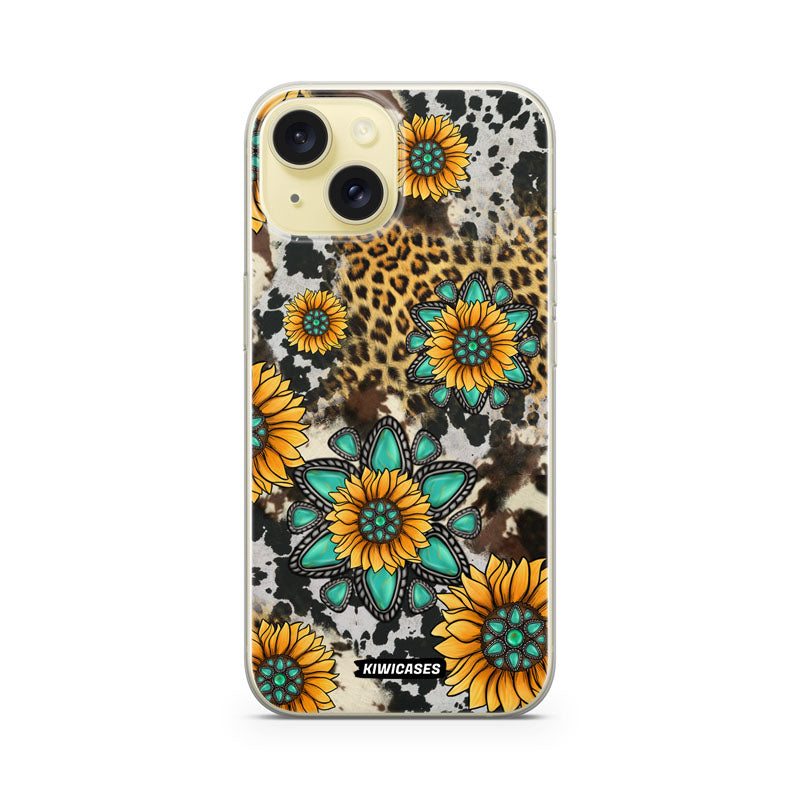 Gemstones and Sunflowers - iPhone 15