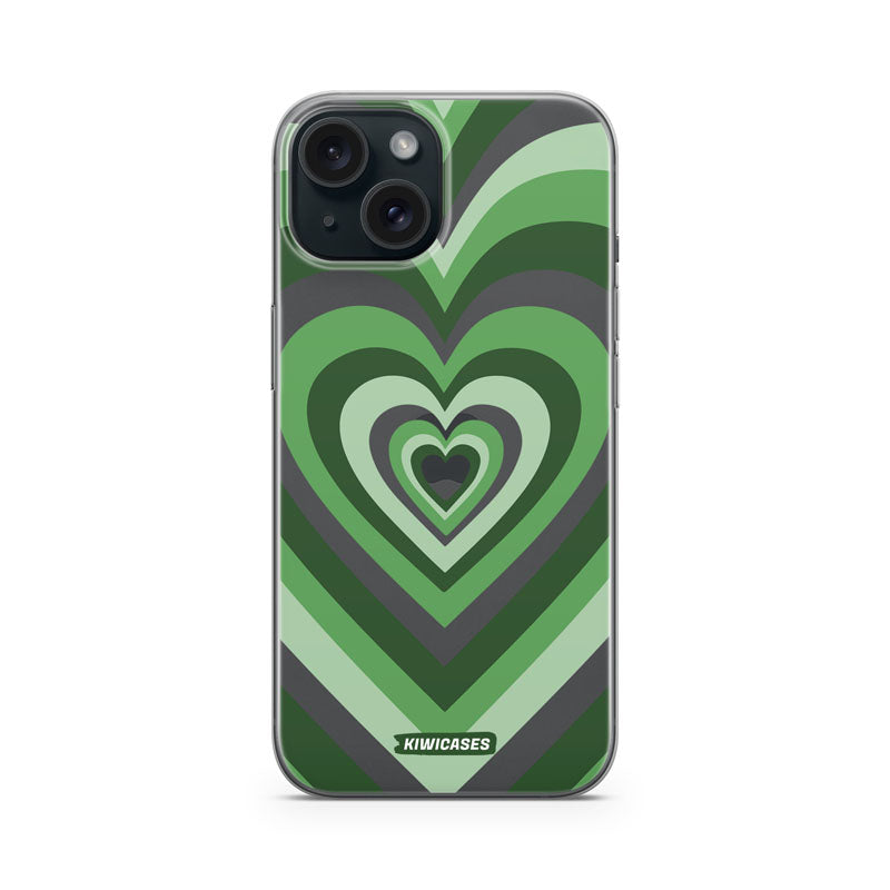 Green Hearts - iPhone 15