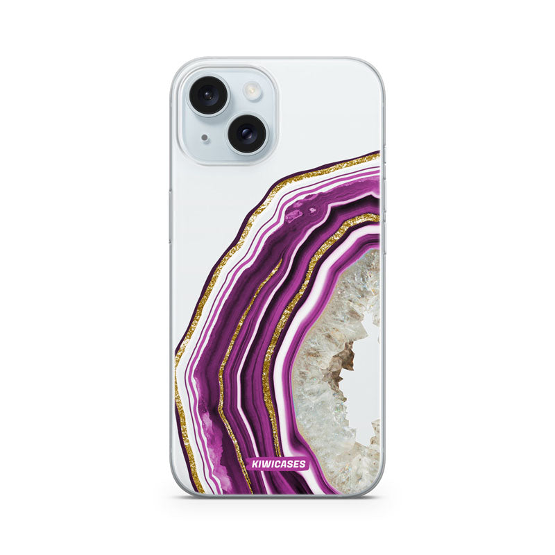 Purple Agate Crystal - iPhone 15