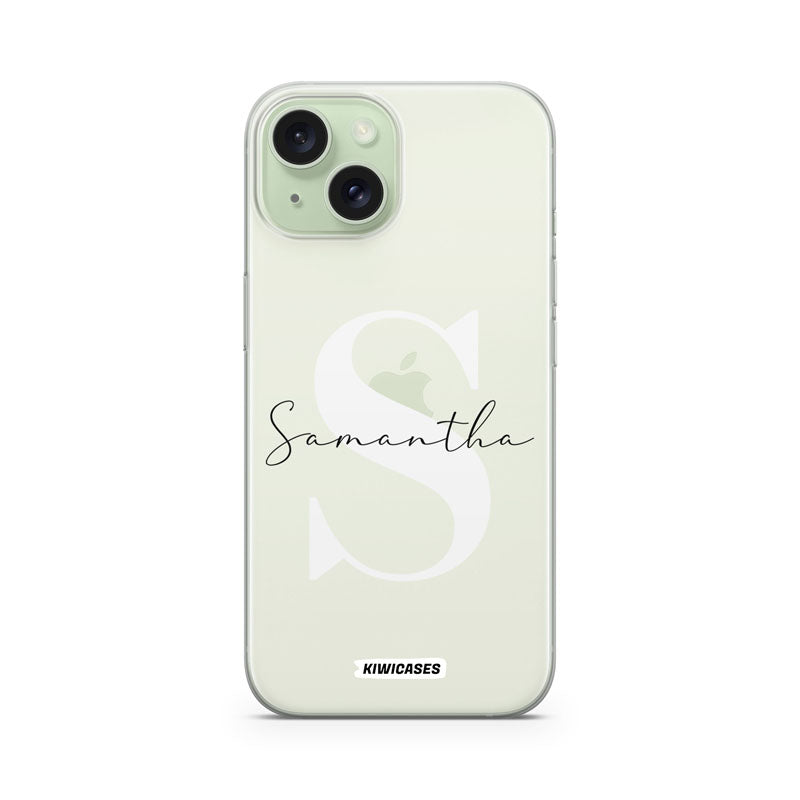 White Initials - iPhone 15 - Custom