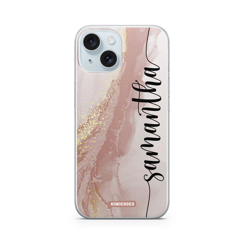 Dusty Pink Watercolour - iPhone 15 - Custom