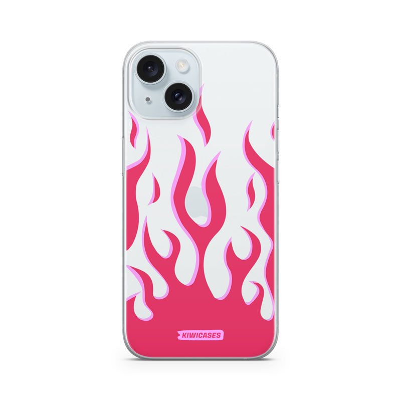 Pink Fire Flames - iPhone 15