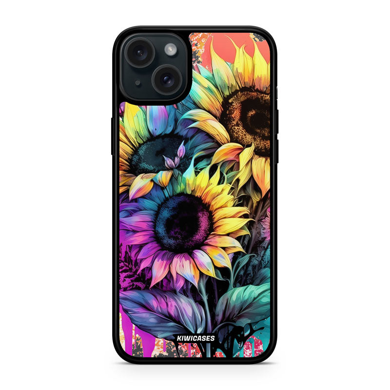 Neon Sunflowers - iPhone 15 Plus