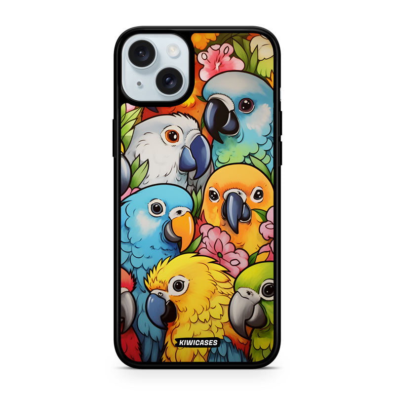Cute Parrots - iPhone 15 Plus