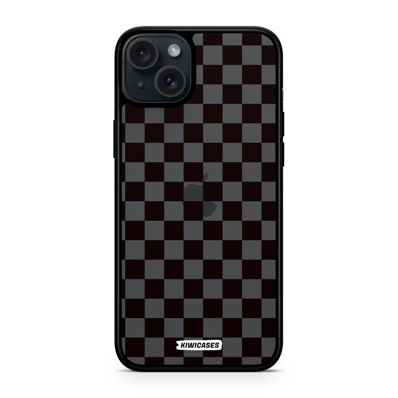 Black Checkers - iPhone 15 Plus