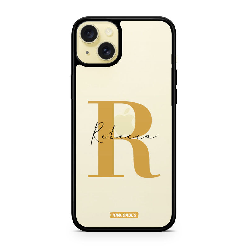 Gold Initials - iPhone 15 Plus - Custom
