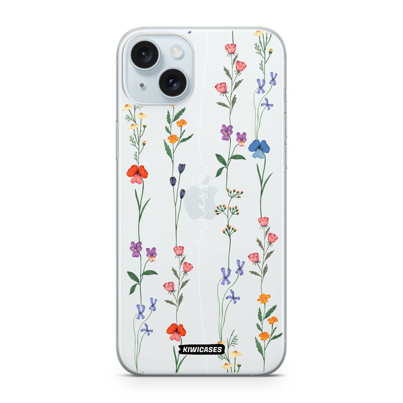 Floral String White - iPhone 15 Plus - Custom