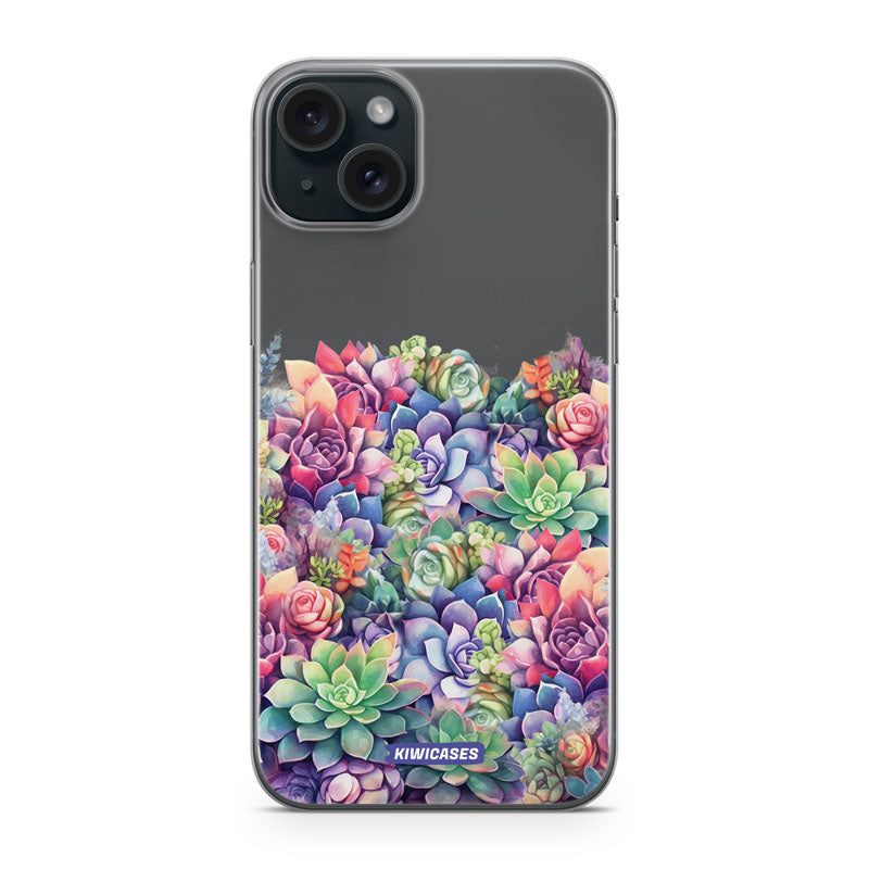 Dreamy Succulents - iPhone 15 Plus