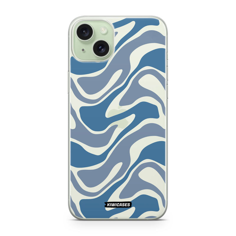 Liquid Blue Waves - iPhone 15 Plus