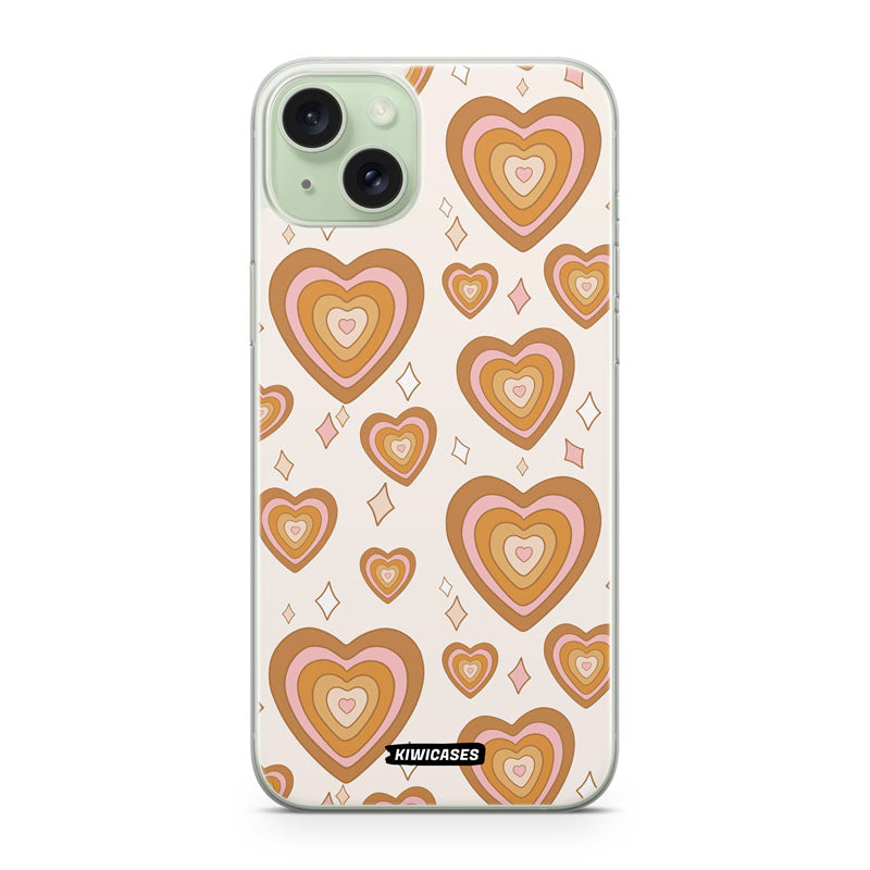 Retro Hearts - iPhone 15 Plus