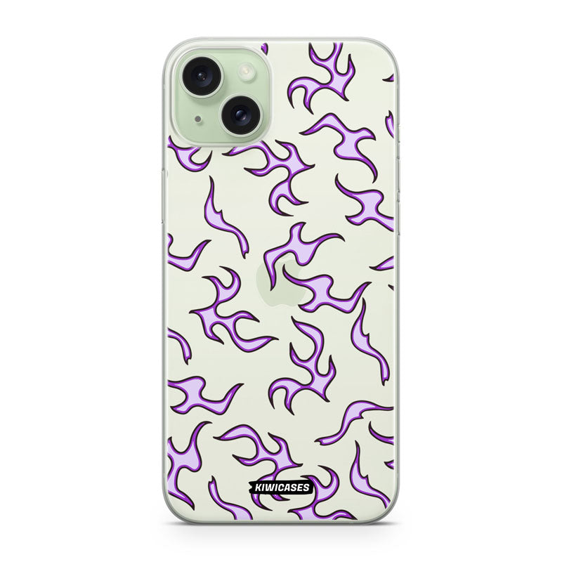 Purple Flames - iPhone 15 Plus