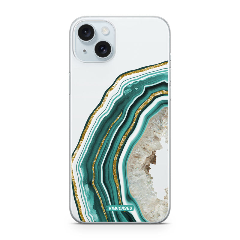 Green Agate Crystal - iPhone 15 Plus