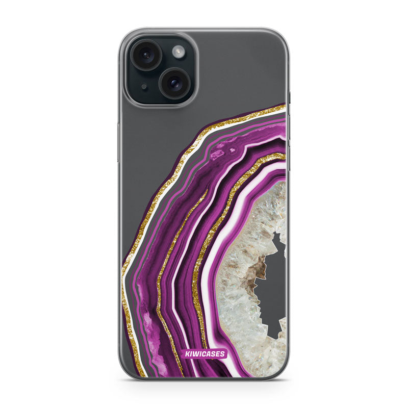 Purple Agate Crystal - iPhone 15 Plus