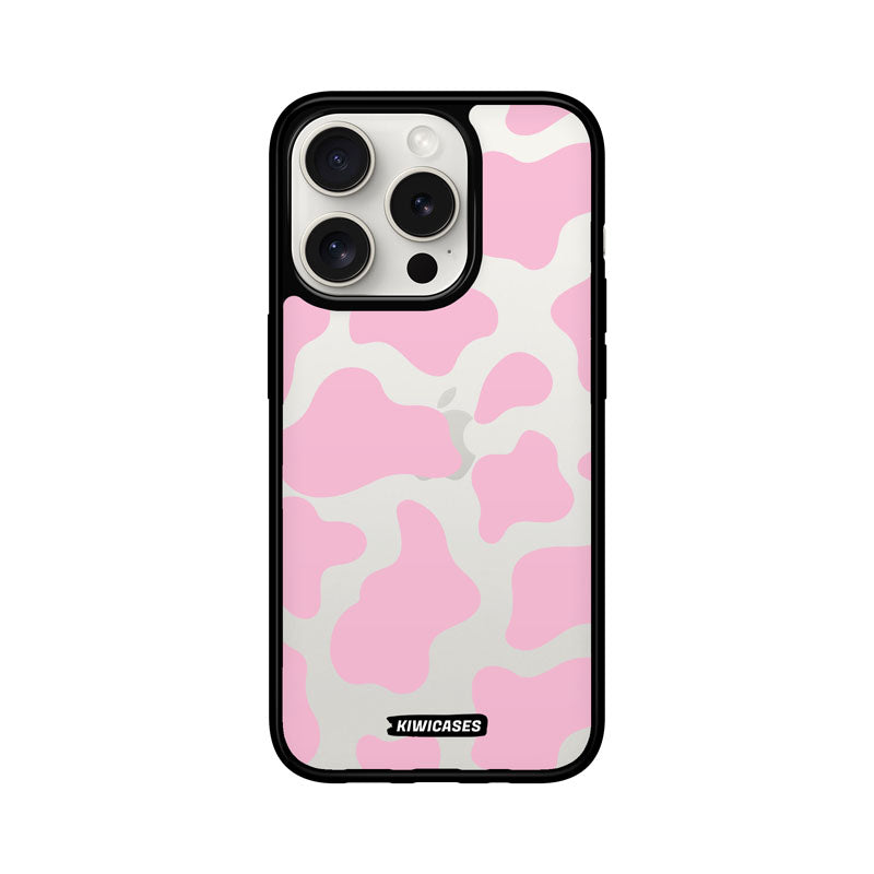 Cow Print in Pink - iPhone 15 Pro