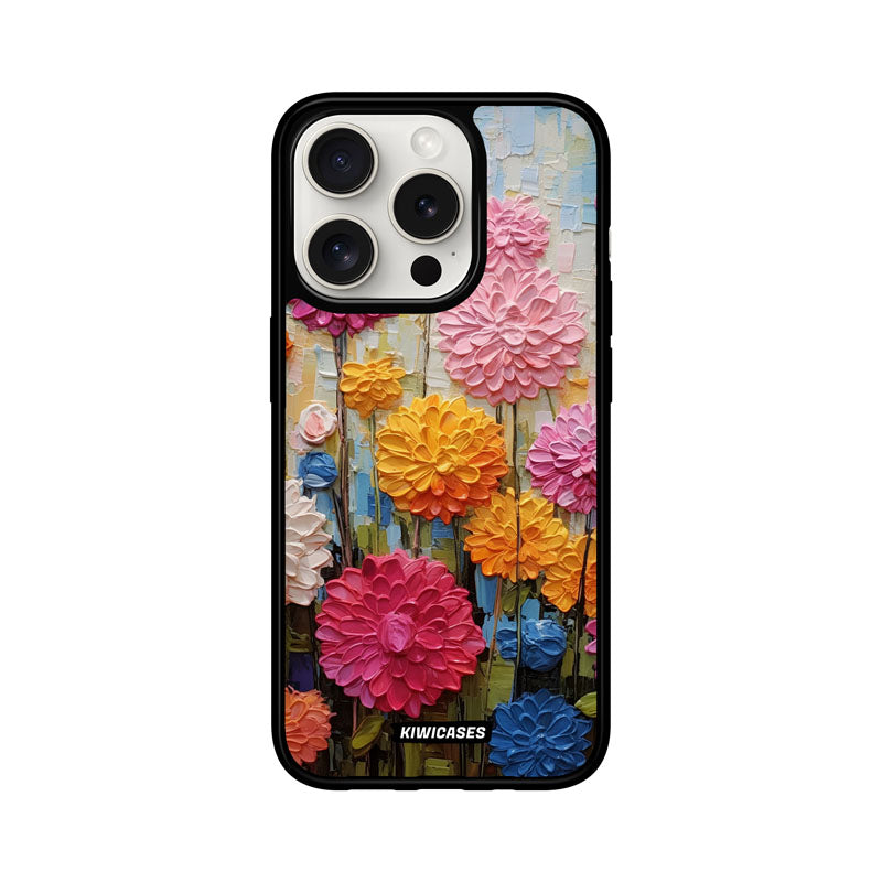 Painted Dahlias - iPhone 15 Pro