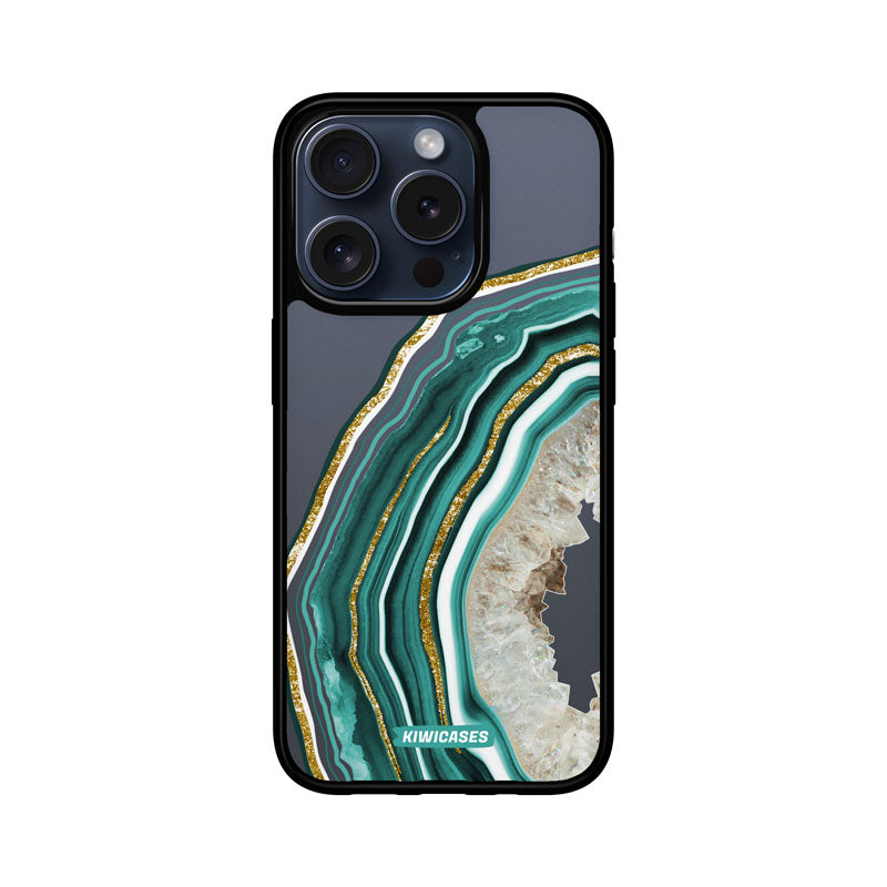 Green Agate Crystal - iPhone 15 Pro