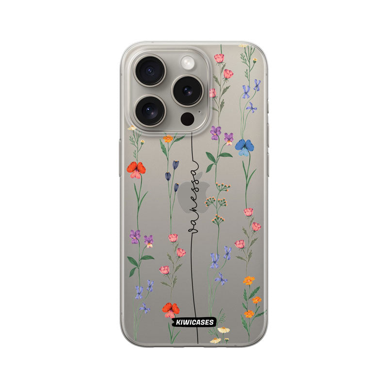 Floral String Black - iPhone 15 Pro - Custom