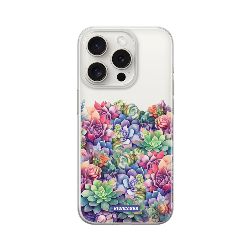 Dreamy Succulents - iPhone 15 Pro