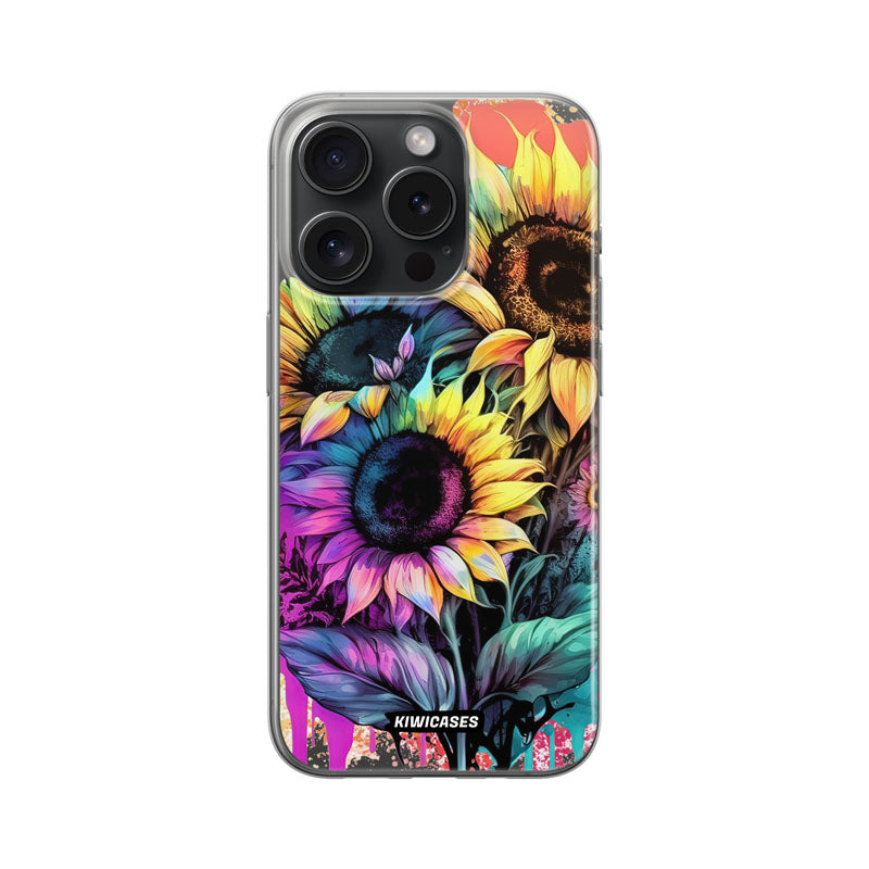 Neon Sunflowers - iPhone 15 Pro