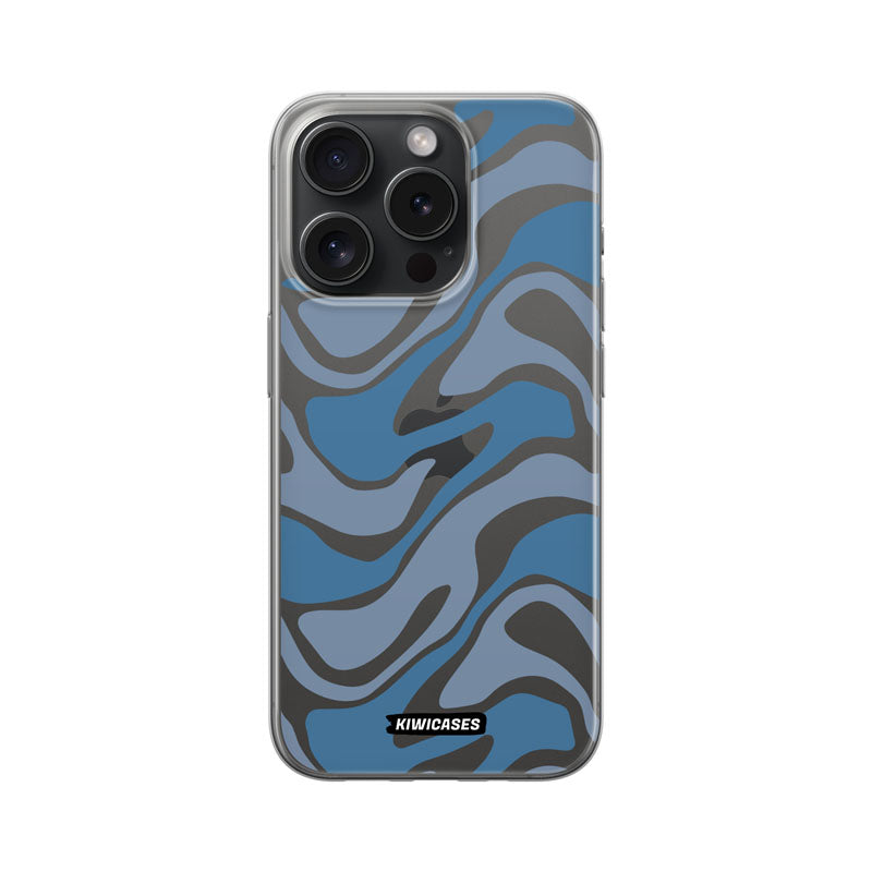 Liquid Blue Waves - iPhone 15 Pro