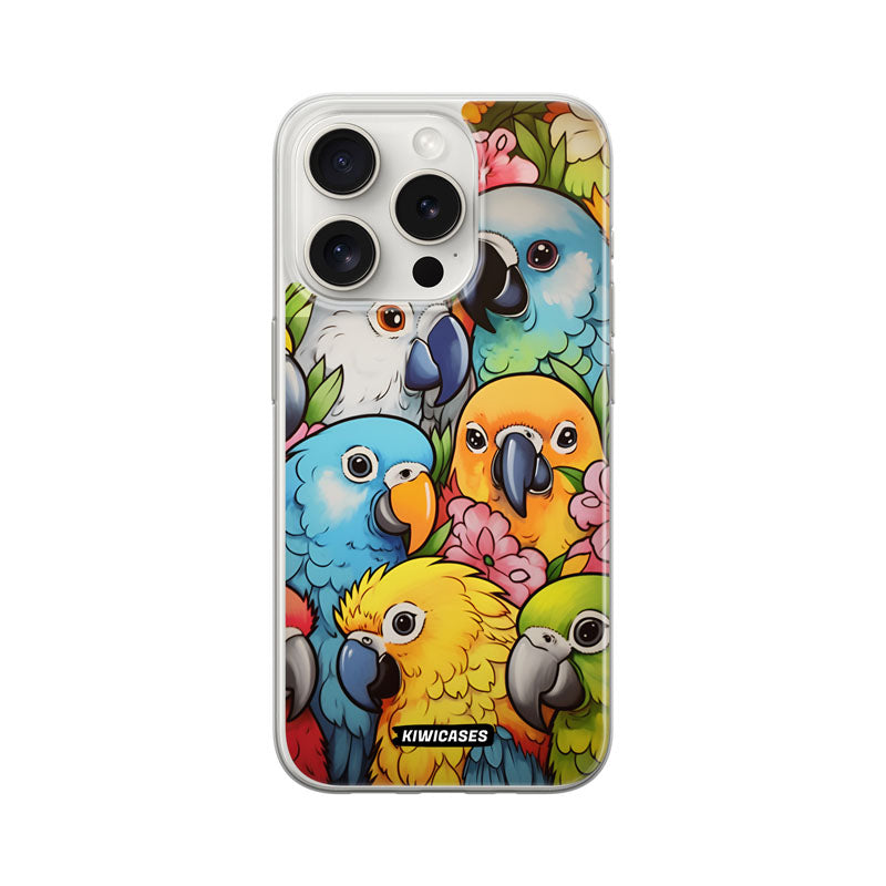 Cute Parrots - iPhone 15 Pro