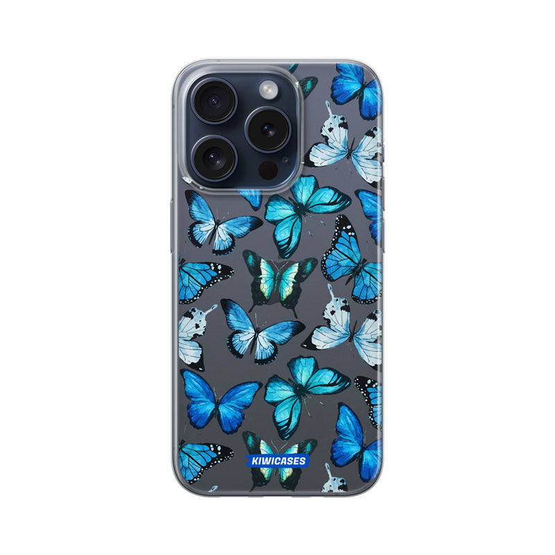 Blue Butterflies - iPhone 15 Pro