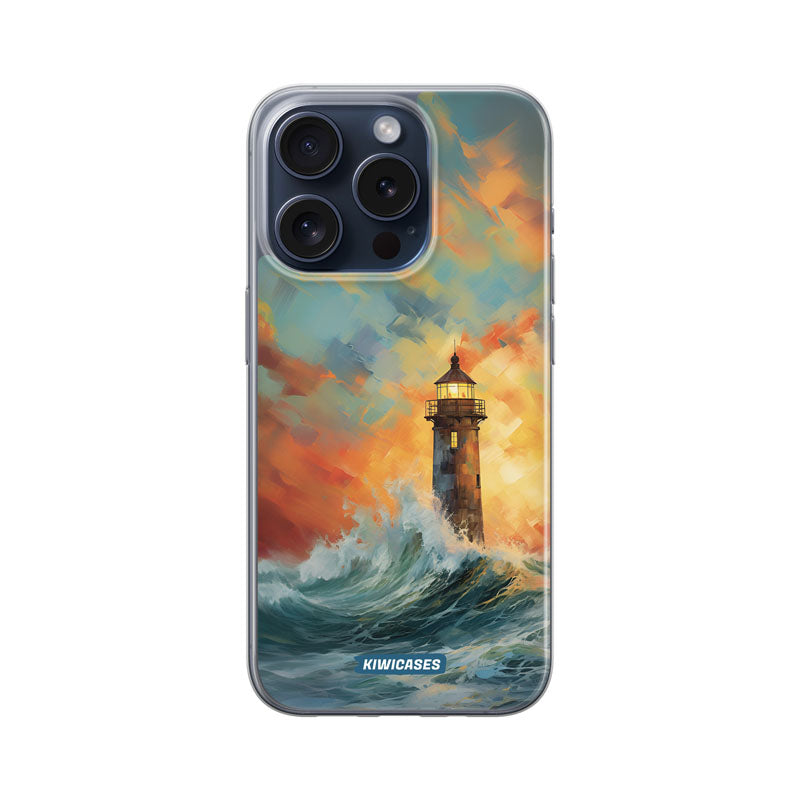 Sunset Lighthouse - iPhone 15 Pro