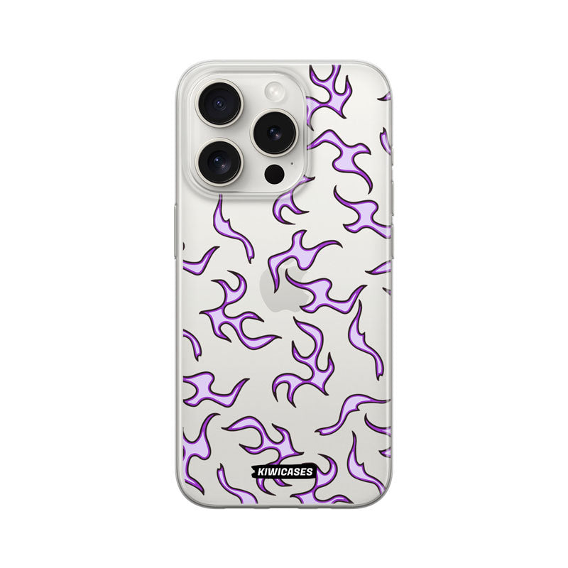 Purple Flames - iPhone 15 Pro