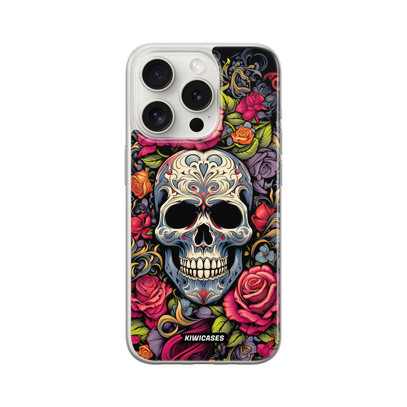 Floral Skull - iPhone 15 Pro