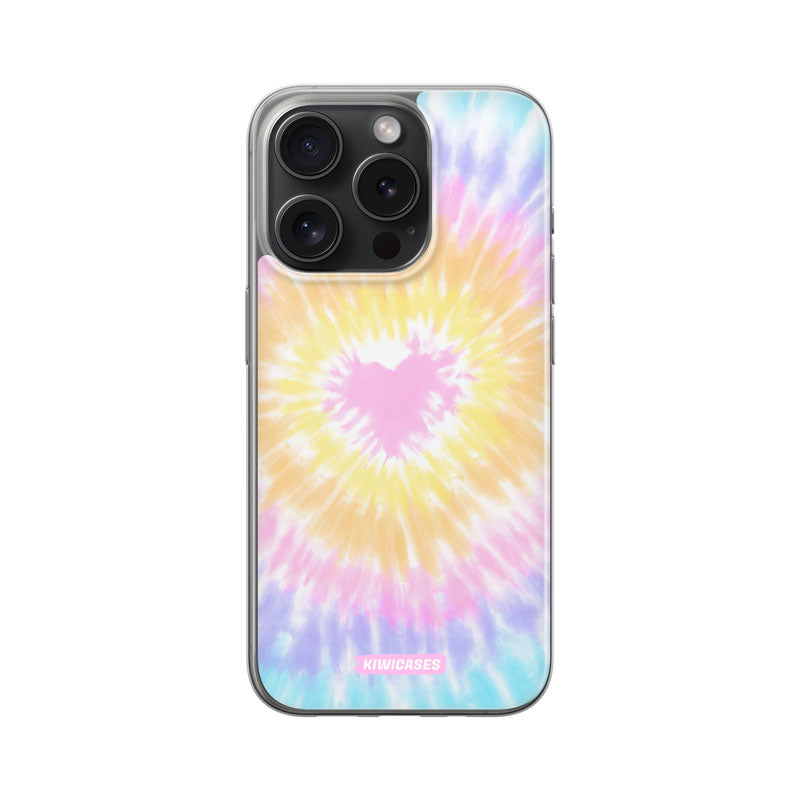 Tie Dye Hearts - iPhone 15 Pro