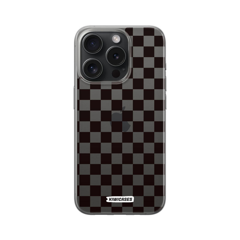 Black Checkers - iPhone 15 Pro