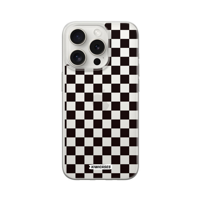 Black Checkers - iPhone 15 Pro