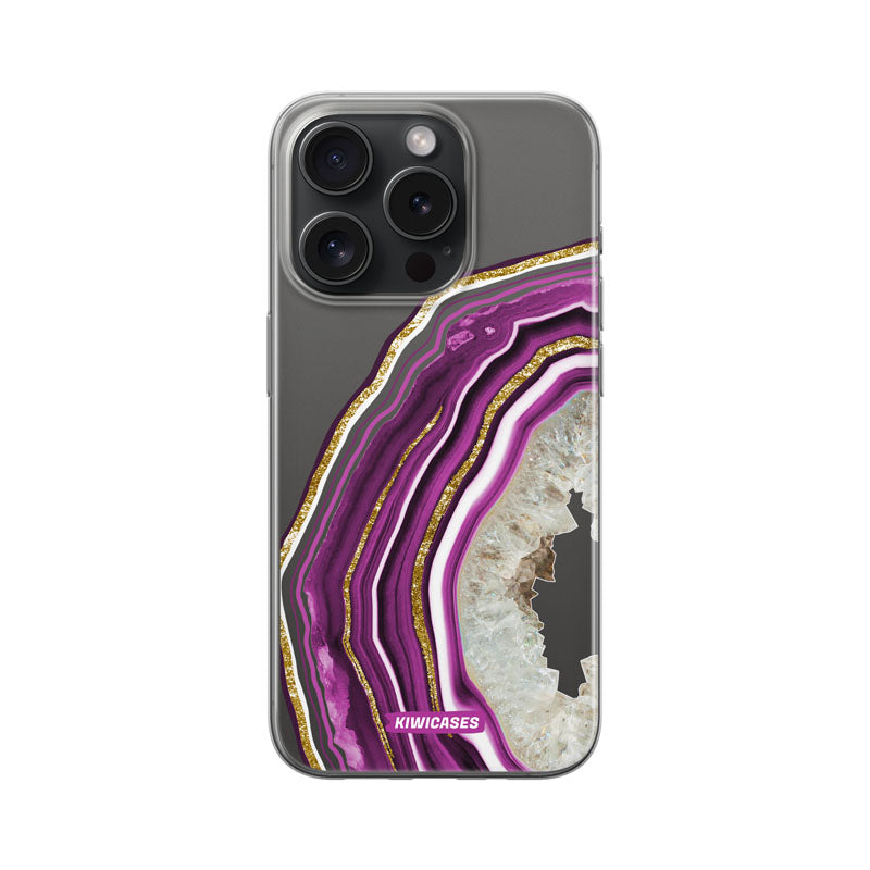 Purple Agate Crystal - iPhone 15 Pro