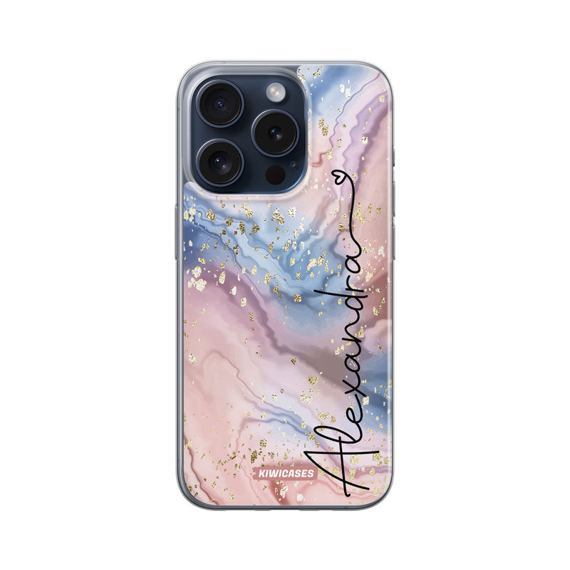 Blue Swirl Watercolour - iPhone 15 Pro - Custom