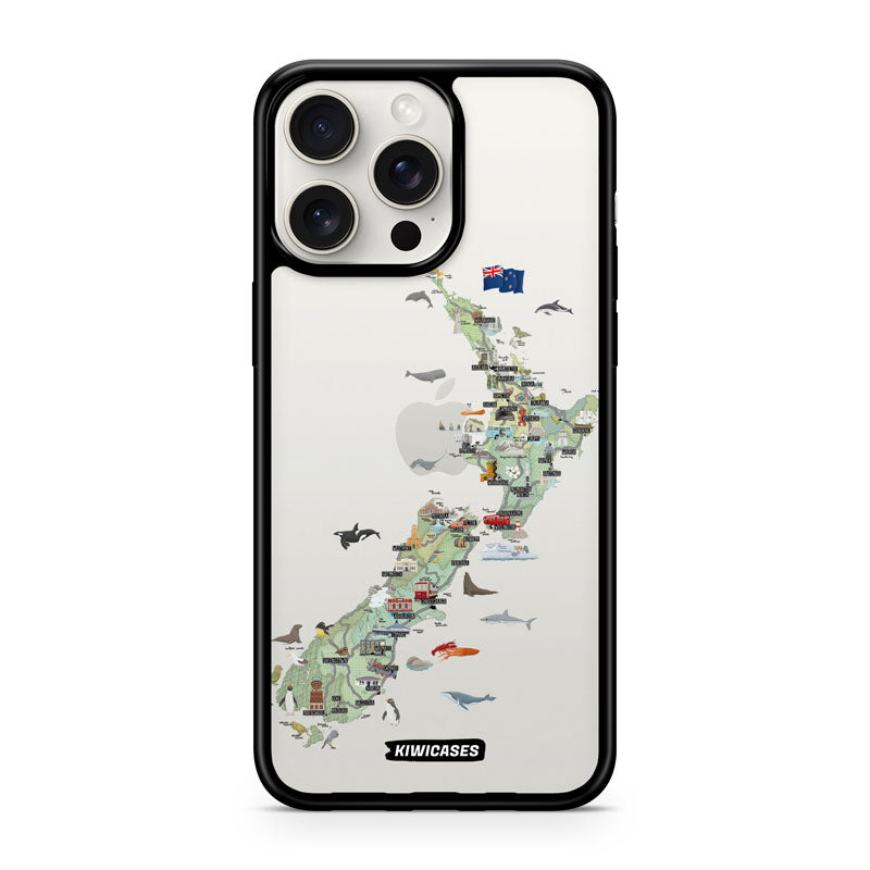 Kiwiana Map - iPhone 15 Pro Max