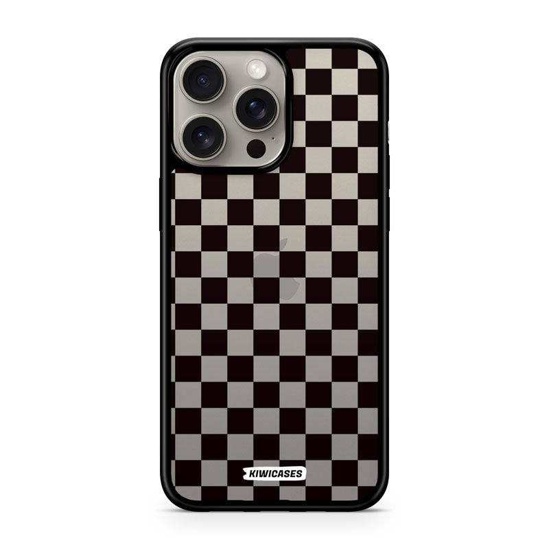 Black Checkers - iPhone 15 Pro Max