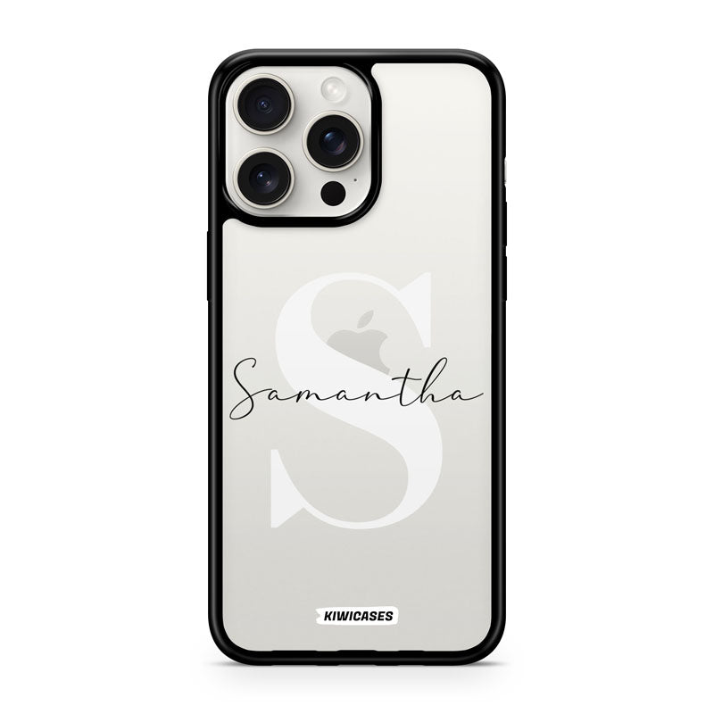 White Initials - iPhone 15 Pro Max - Custom