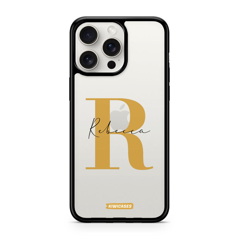 Gold Initials - iPhone 15 Pro Max - Custom