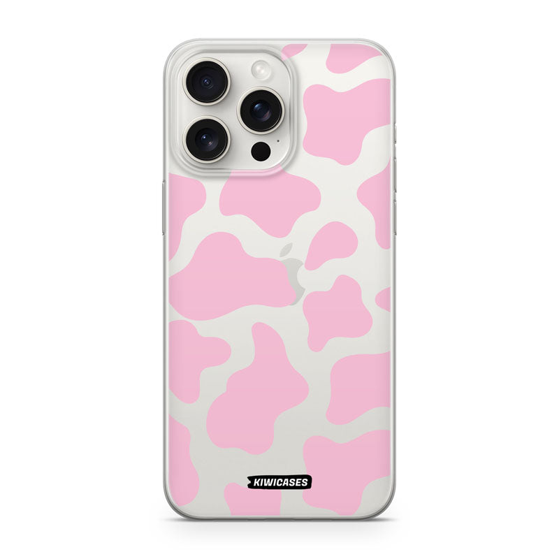 Cow Print in Pink - iPhone 15 Pro Max