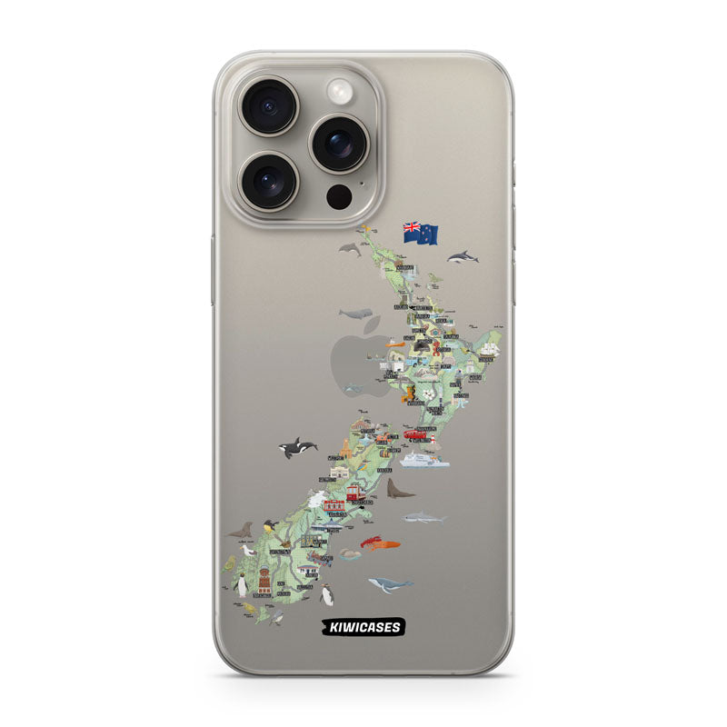Kiwiana Map - iPhone 15 Pro Max